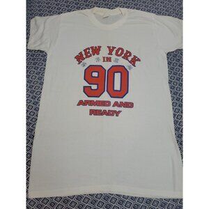 Vintage 90s NEW YORK METS BASEBALL Men's Size L T-shirt NEW NWOT Single Stich